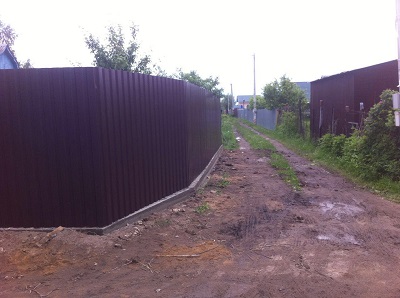 Забор из профнастила в Пушкино установлен!